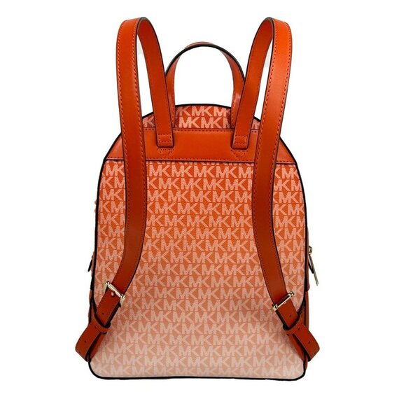 NEW Michael Kors Jaycee Medium Zip Pocket Backpack Bag Red Clay Shoulder main image 5